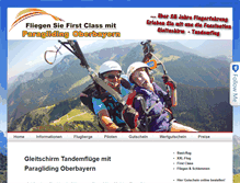 Tablet Screenshot of paragliding-oberbayern.de